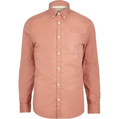Light orange twill shirt